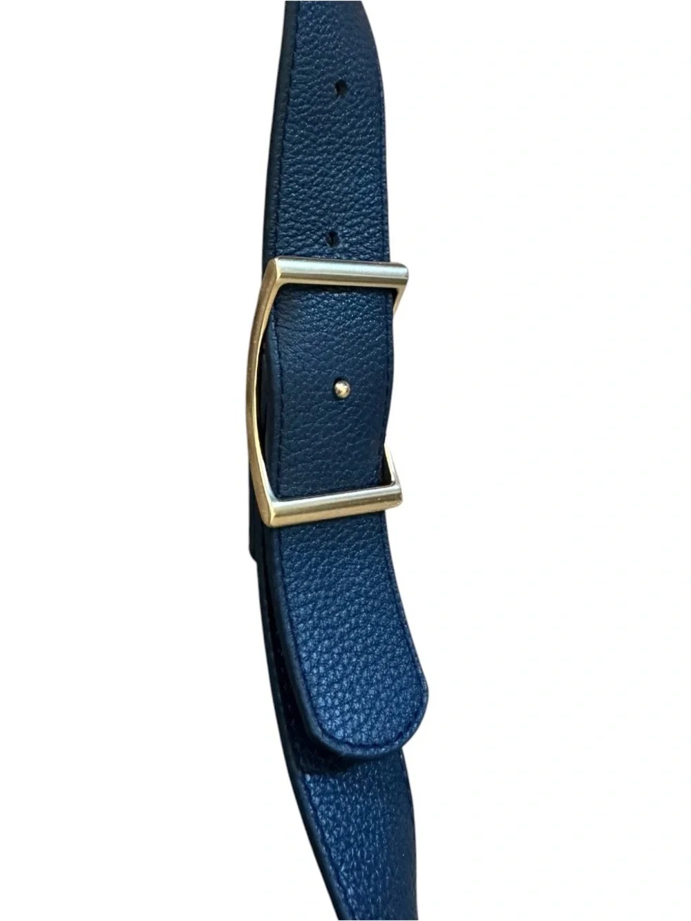 Skagen Navy Blue Leather Shoulder Tote